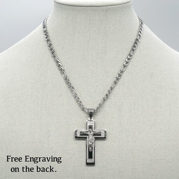 My Bead Emporium Other - Beautiful stainless steel crucifix and chain.